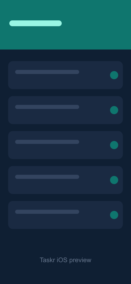 Taskr iOS app